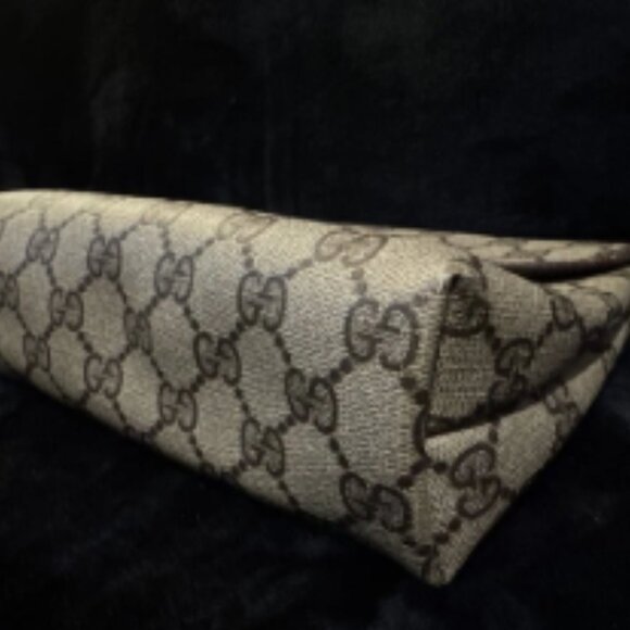 Gucci Vintage pouch purse PVC GG Brown Authentic - Picture 7 of 9